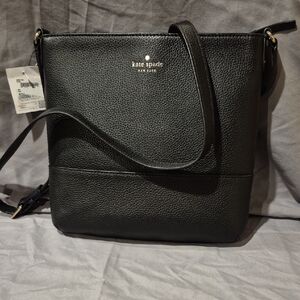 Kate Spade Black Textured Crossbody Bag